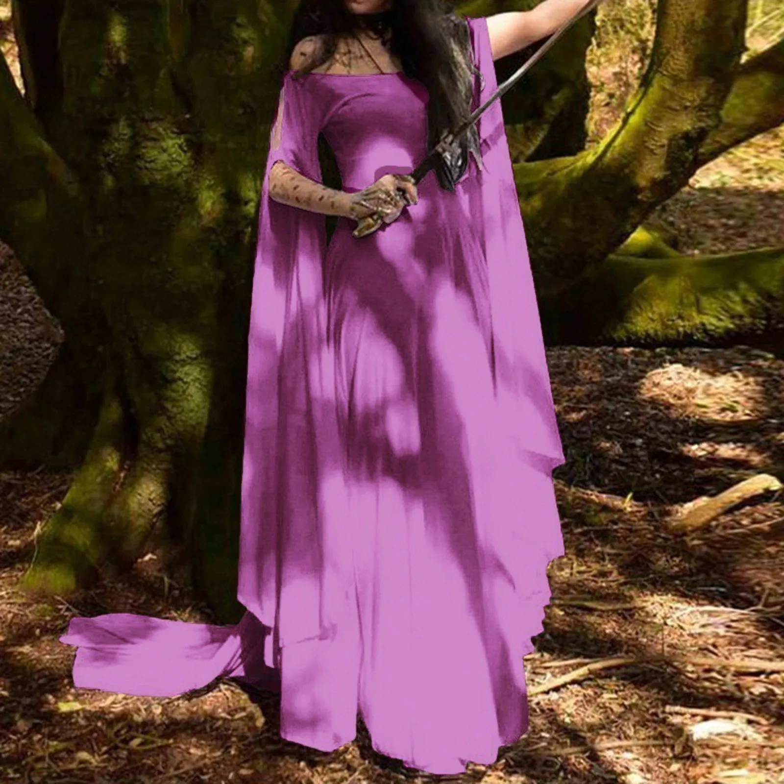 ladies dress Elegant off shoulder round Neck high Waist Wrapped Maxi Dress Women halloween Party Club Elegant Evening Dresses