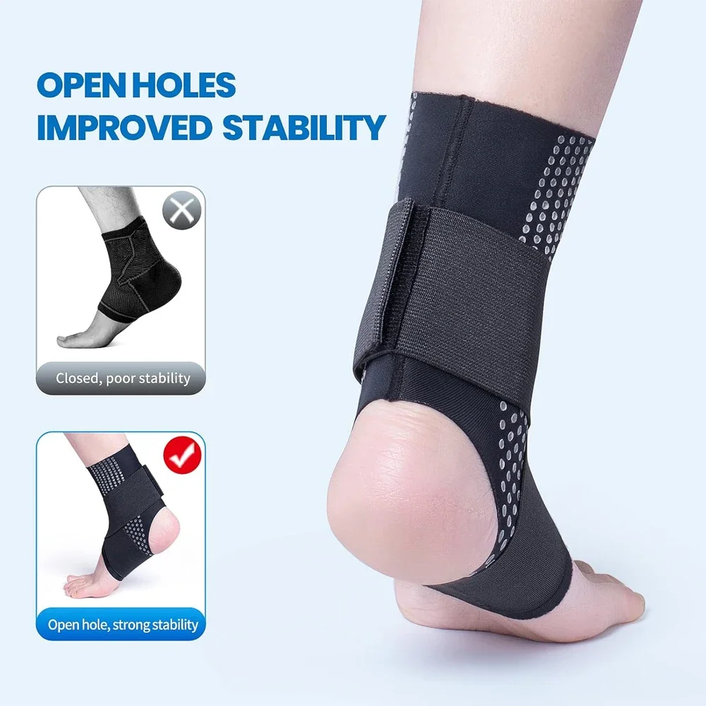 1 PCS Compression Ankle Brace With Support Strap Ankle Support for For Arch,Ankle Support,Football,Basketball,Volleyball,Running