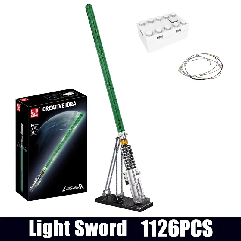 Blocchi da Costruzione MOC Spada Laser di Luke, Modello di Arma Spaziale, Giocattolo da Assemblare, Regalo di Natale per Bambini, 1126 Pezzi