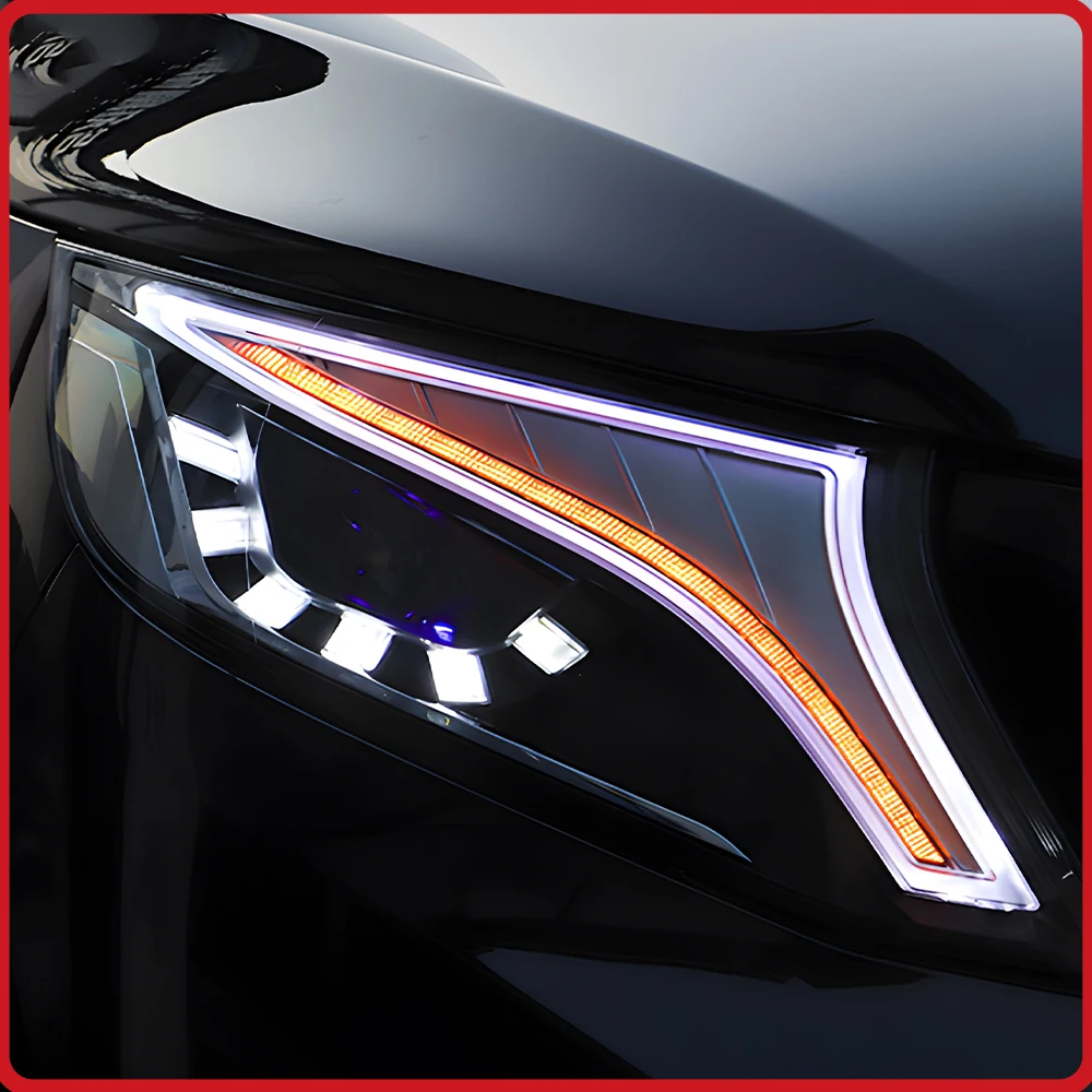 For Mercedes Vito W447 2016-2023 Car Headlight Assembly Upgrade LED Dynamic High Configuration Projector Lens Accessories