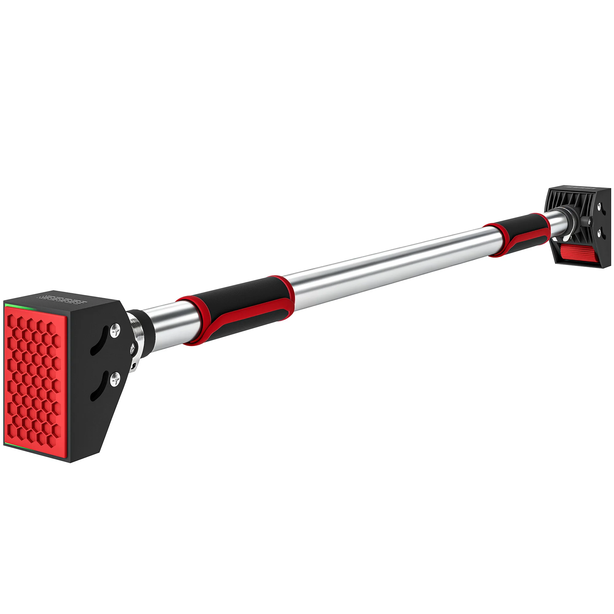 Sportnow Doorway Pull-Up Bar Verstelbare Pull-Up Bar van 95 cm tot 123 cm Draagvermogen 200 kg voor Oefening en Training Thuis Gym Zwart en Rood
