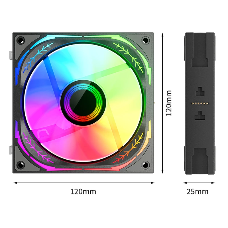 TEUCER-ventilador de refrigeración piezas PC, dispositivo ARGB con ciclo de espejo, efecto de luz, 800-1800RPM, Compatible con radiador de refrigeración por agua de 360mm, 1 JM-3