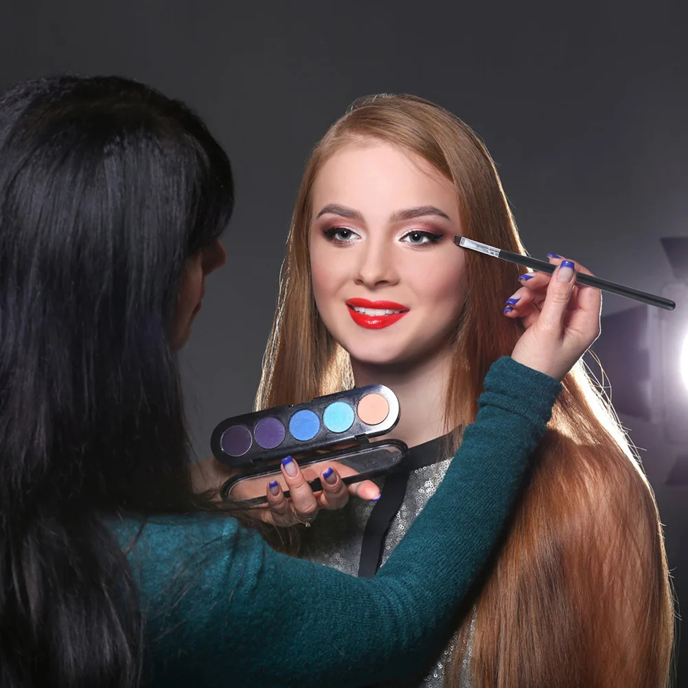 10 قطعة فرشاة الحاجب بزاوية صغيرة عالية الجودة أداة ماكياج أساسية لجل كريم الكحل السائل تعريف خط الرموش الطبيعية