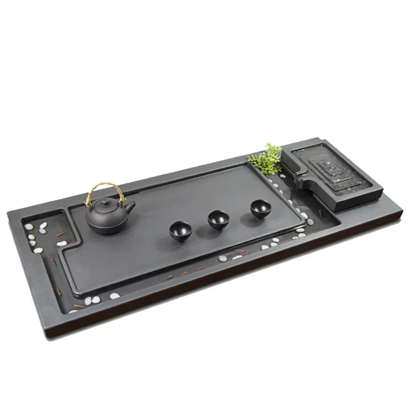 

3926909989Hot salesJinshi tea tray running water fish Zen stone tea set automatic boiling water