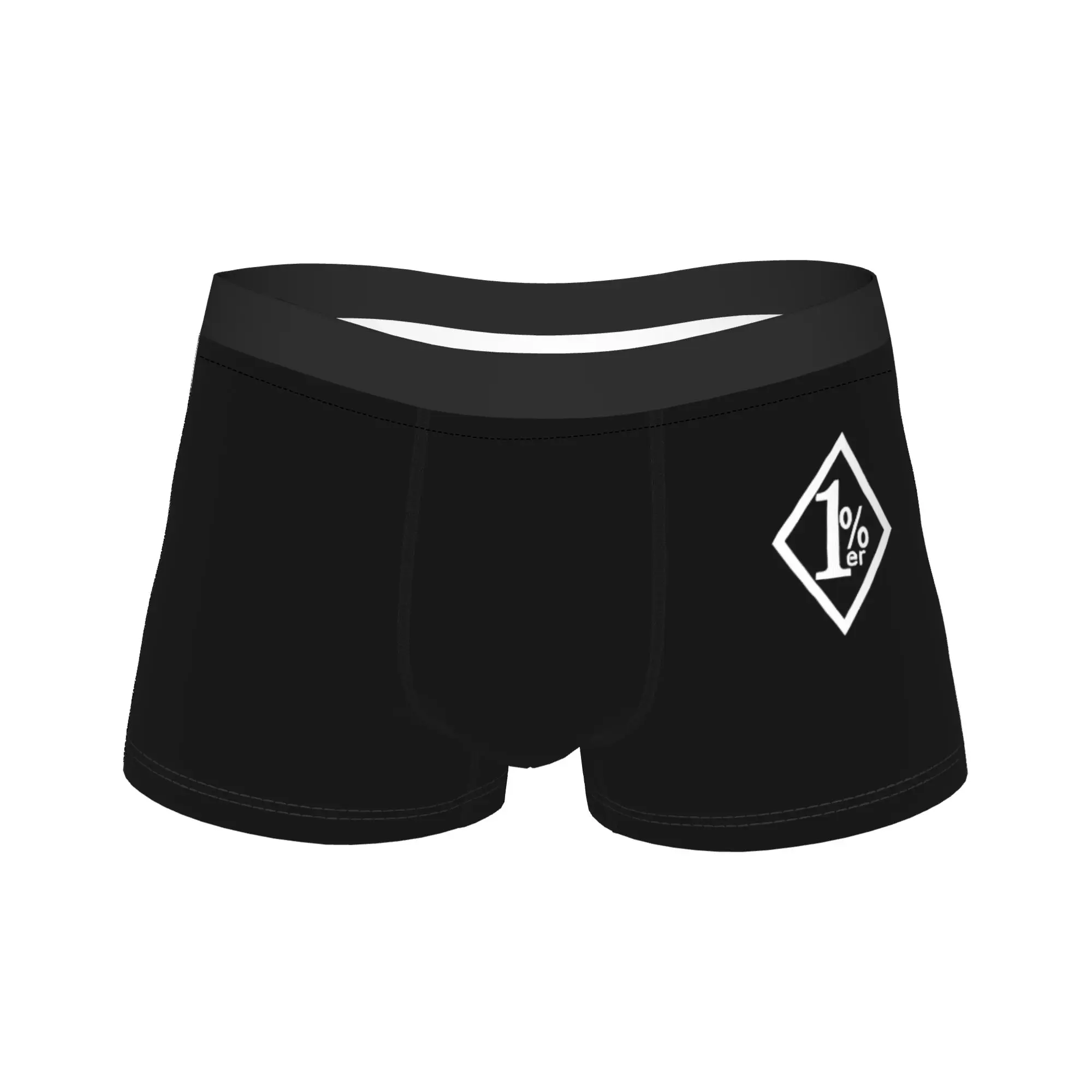 Men One percenter 1% Boxer Briefs Shorts Panties Polyester Underwear Motorcycle Club Biker Male Funny Plus Size Underpants