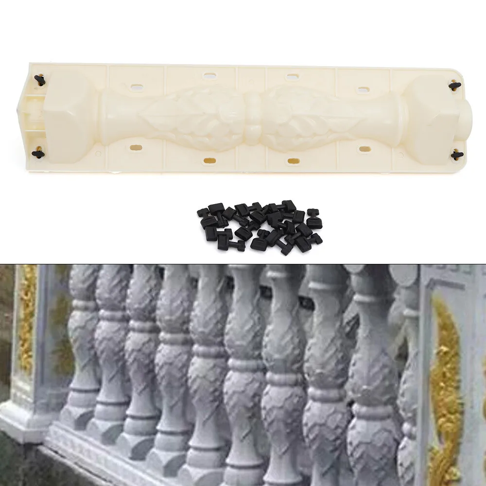 

2Pcs Column Moulds Balustrade Molds DIY for Concrete Plaster Cement Casting 60cm