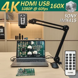 YIZHAN 160X 4K Electronic Digital Microscope For Soldering HDMI USB Set Large Field Of View Microscope Precision Repair Work.