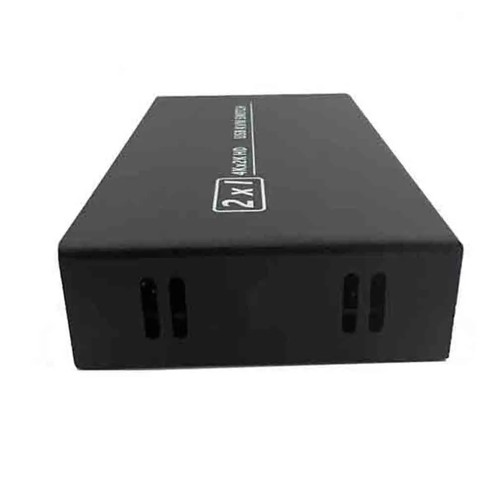 KVM-caja de interruptores compatible con HDMI USB, 2 en 1, para compartir teclado, ratón, impresora, pantalla de vídeo, divisor Swltch USB