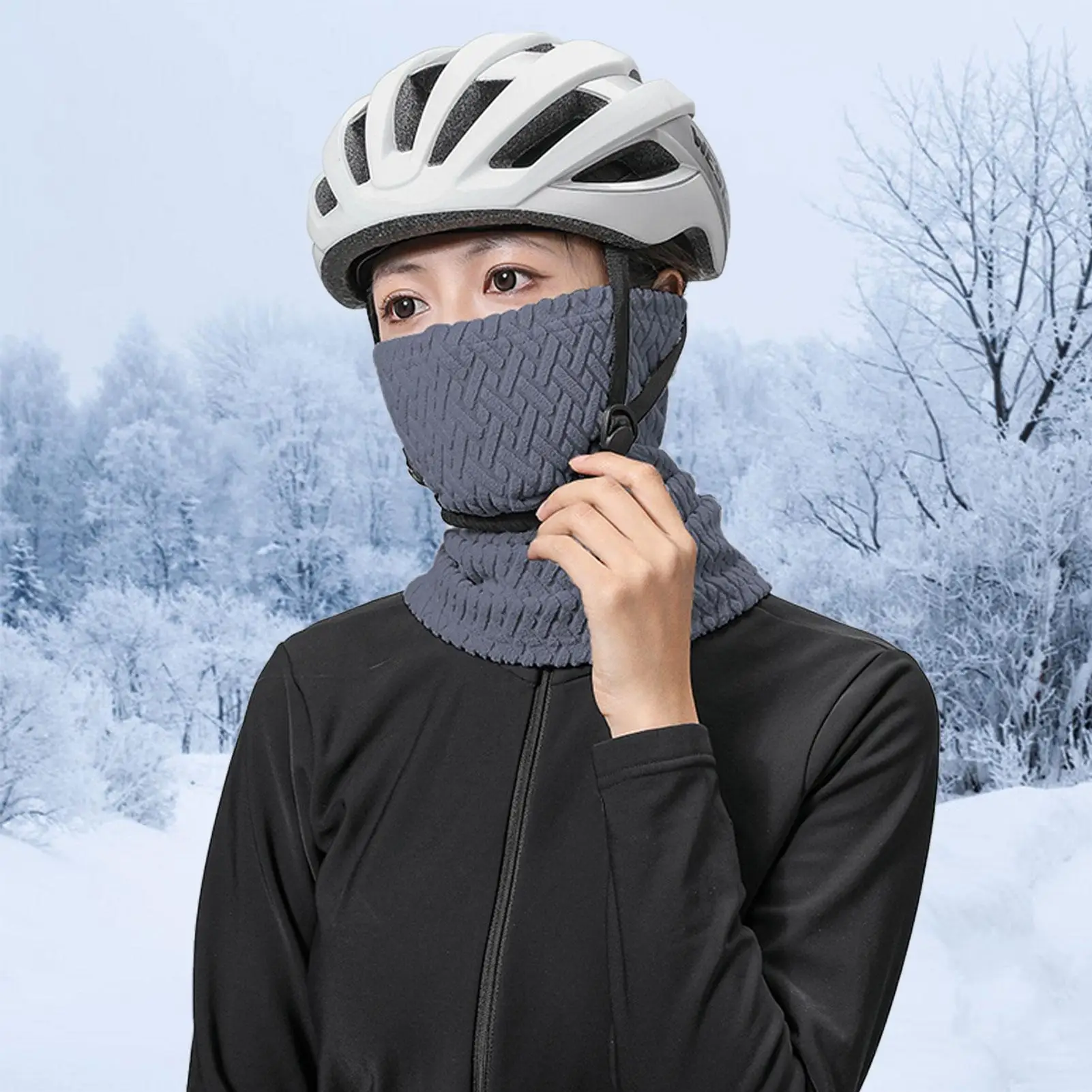 

Теплые гетры для шеи, ветрозащитный чехол для лица, утолщенные гетры для холодной погоды для езды на велосипеде, альпинизма, рыбалки, бега, верховой езды