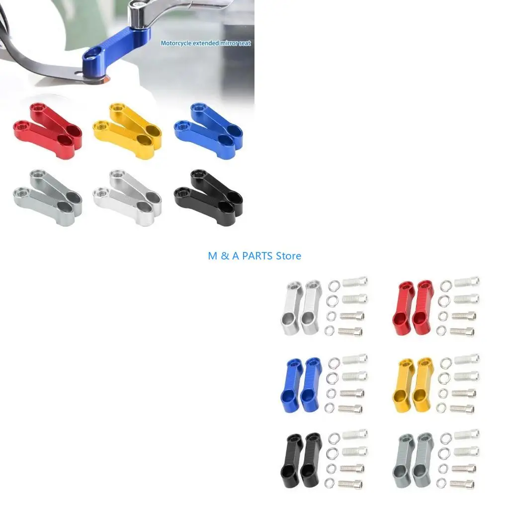 U1JF Adjustable Motorcycle Rear Mirror Risers Extender for Superior Riding Experience