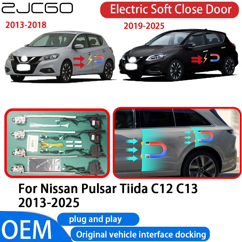 

for Nissan Pulsar Tiida C12 C13 2013-2025 Car Automatic Electric Soft Close Door Closer System OEM Plug and Play Comfort Closing