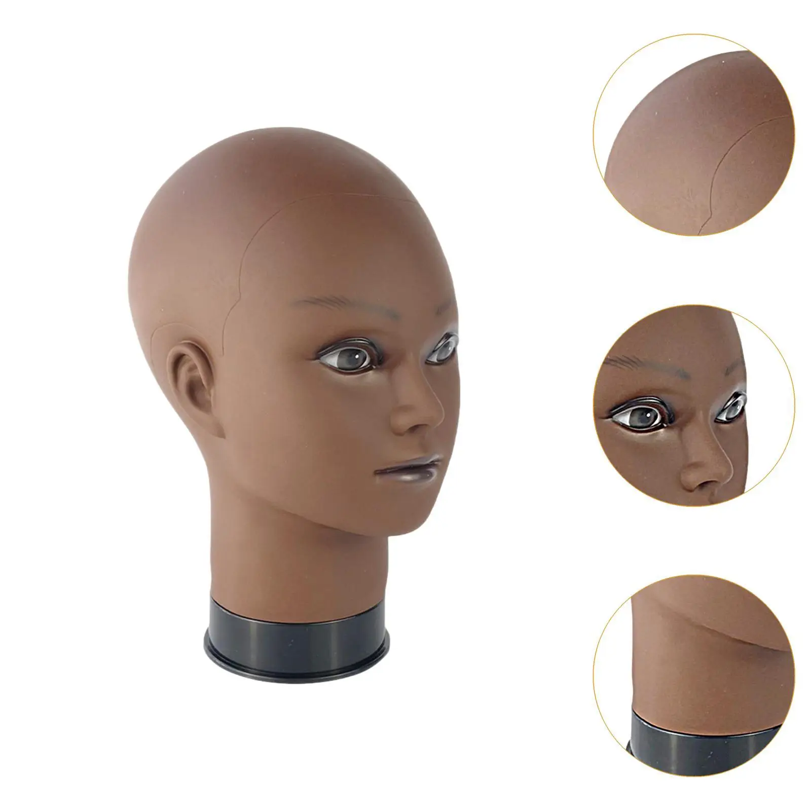 Wigs Head Mannequin Smooth Multipurpose Wigs Holder Wigs Display Stand for Hats Scarf Wigs Displaying Making Styling Hairpieces