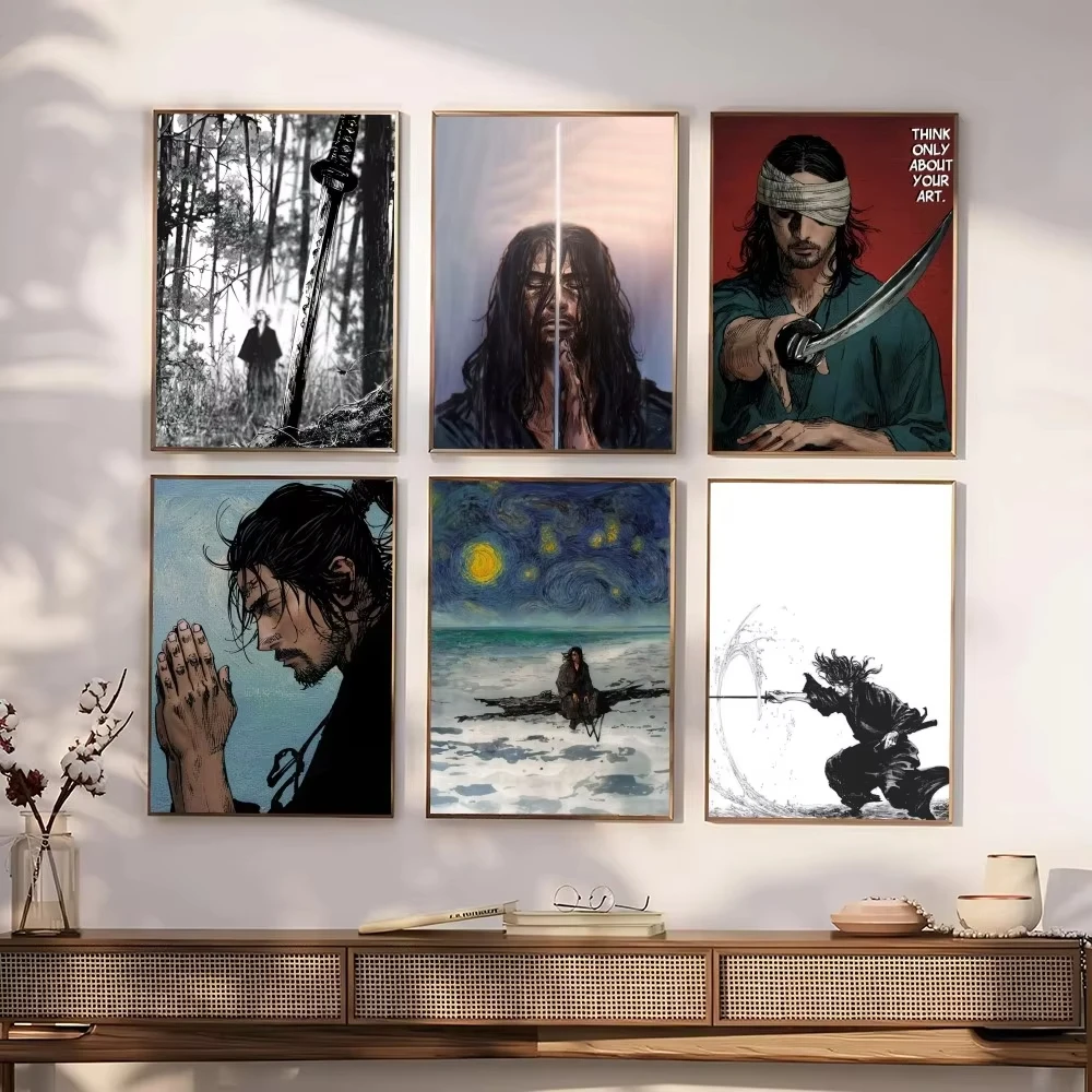 Anime Cool V-Vagabond Poster Paper Print Home Living Room Bedroom Entrance Bar Restaurant Cafe Art canvas painting Decoration