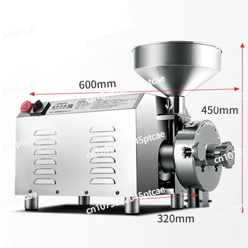 

Commercial Electric Grain Grinding Machine, HR-3000, 50kg, 3000W, for Dry Grain, Soybean, Corn, Spice, Herb, Coffee Bean, Wheat