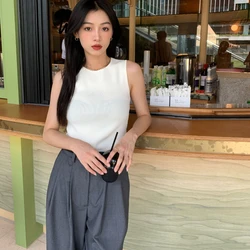 Viscose Cozy Soft Good Quality Women Summer Tank Top 2024 New In Women Clothes Old Money Style MInimalstyle