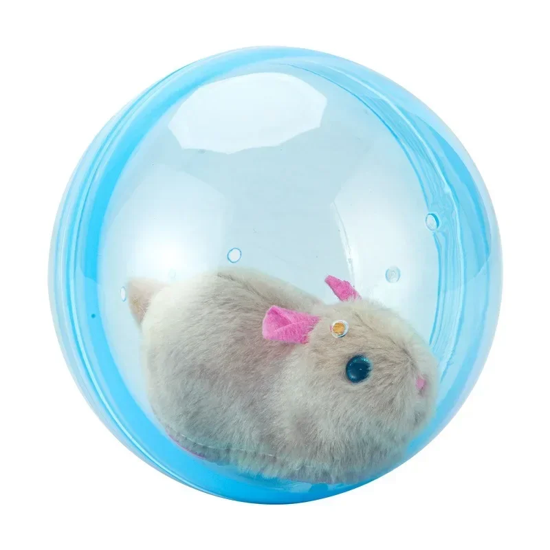 New Electric Rabbit Hamster Rolling Ball Popular Playing Cat Electronic Plush Dog Cat Machine Pet ToysChristmas Halloween Gift