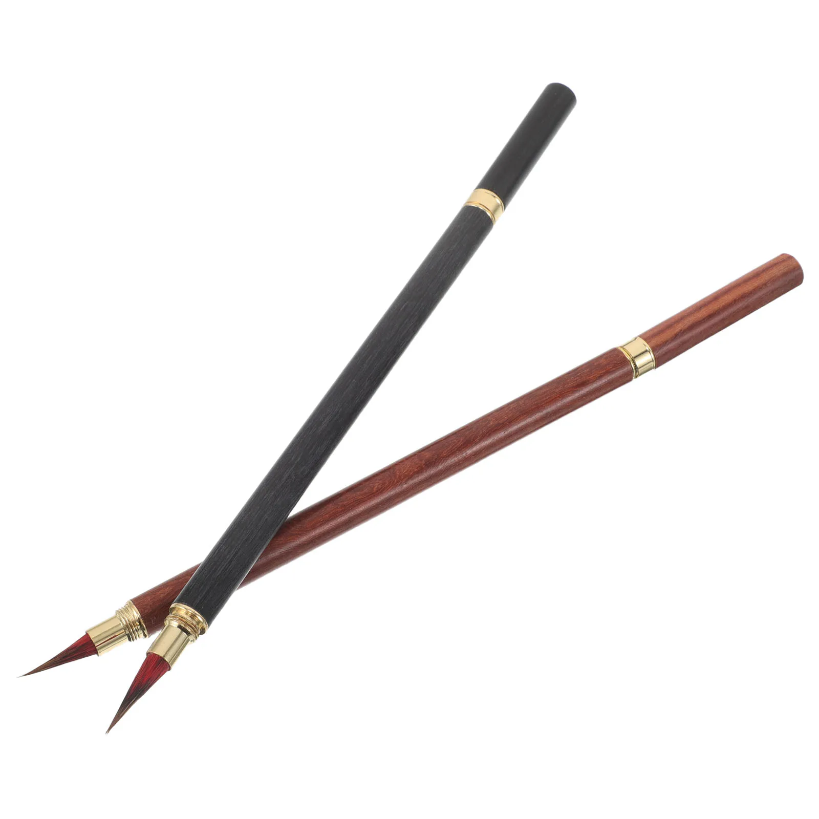 

2pcs Chinese Calligraphy Brush Fine Tip Brush Pen With Protective Cap For Calligraphy Painting Drawing For Artists Beginners