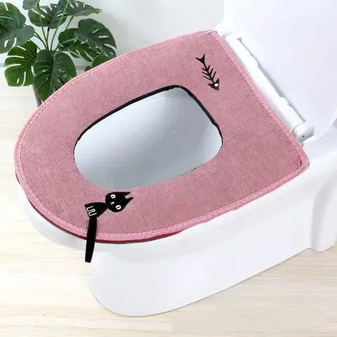 

Cushion Toilet Seat Pad Plush Thick Washable Soft Winter Warmer Mat Bathroom Accessories Covers Bidet