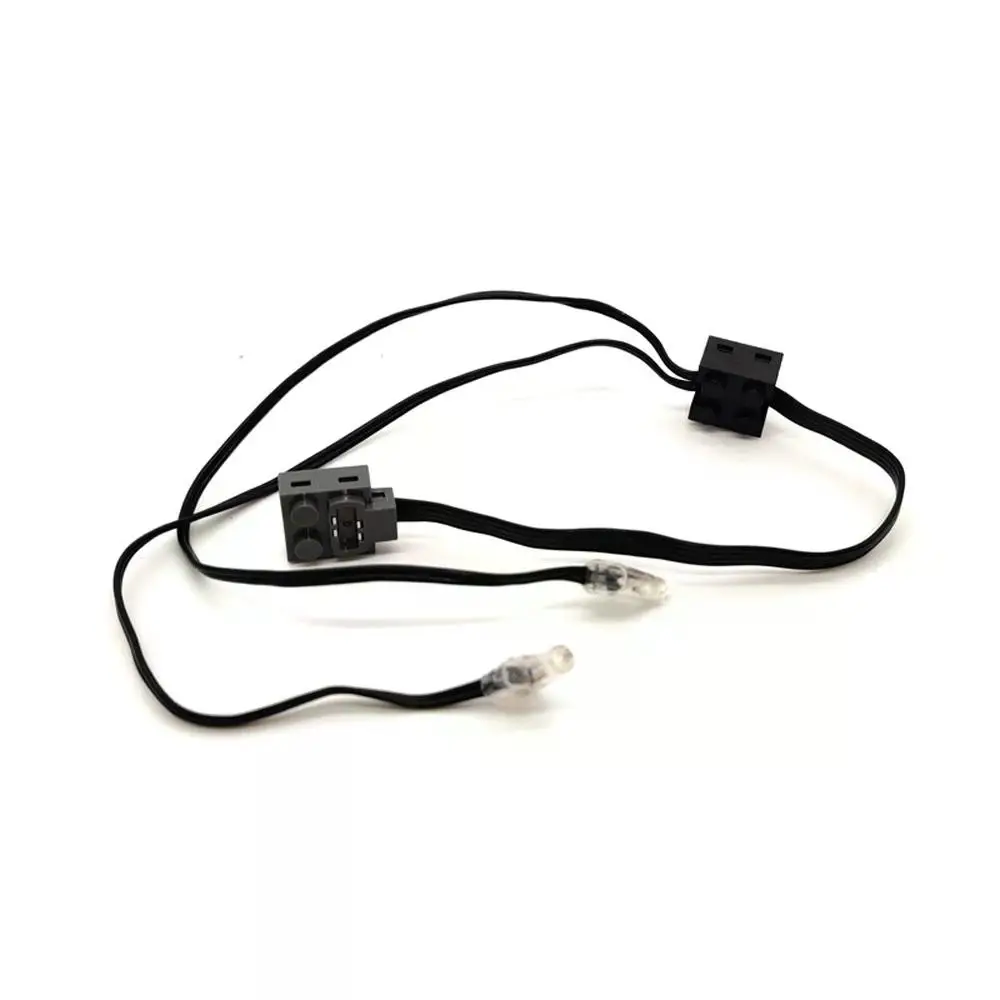 PF 8870 LED Light Link Line Cable MOC Power Functions Parts With Legoeds Switch 8869 Car Train Light Modification