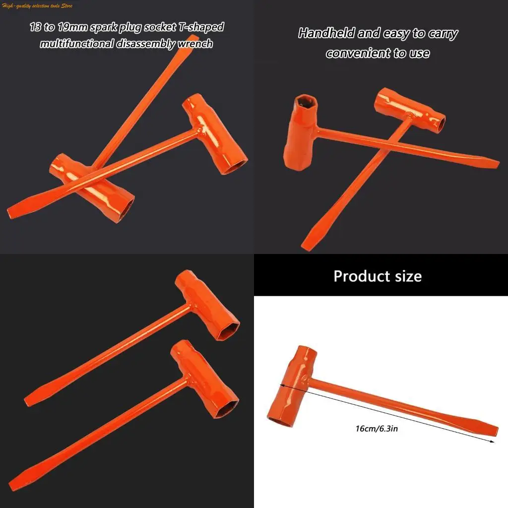 203F المحمولة T نوع مفتاح بانة مجموعة مفتاح ربط مع قبضة مريحة للمركبة سيارة دراجة نارية 13-19 مللي متر الشرر التوصيل استبدال