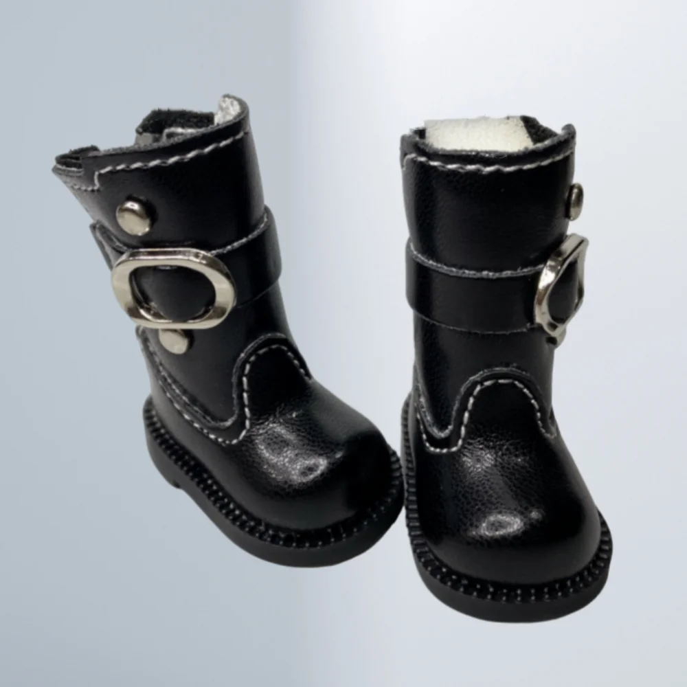 Tilda 3.6cm Doll Boots 1/6 Mini Leather Doll Shoes Designed for Blythe Azone 1:6 Doll Casual Puppet Shoes Accessories