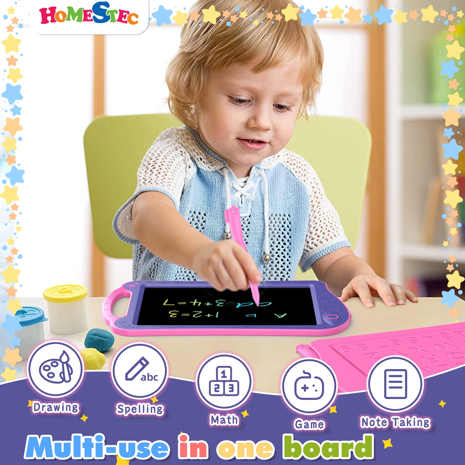 8.5Inch Lcd Schrijven Tablet Cijfer Magisch Bord Elektron Tekenbord Kunst Schilderij Tool Kids Speelgoed Hersenspel Kind Beste Cadeau