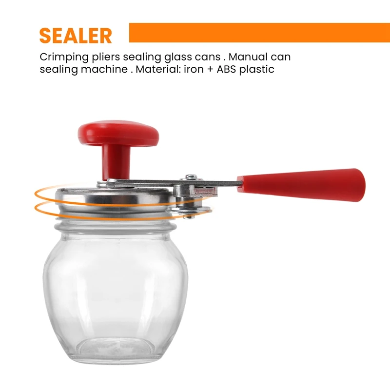 Manual Can Sealer Crimping Device Sealing Glass Cans Beader Manually Seaming Machine For Seaming Glass Jars 87Mm