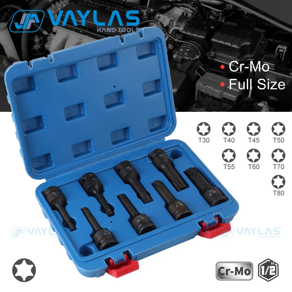 Torx Key Wrench Conjunto de Ferramentas para Reparação Drive Torx Chave de Fenda Bits T30-t80 Tamanhos Pcs