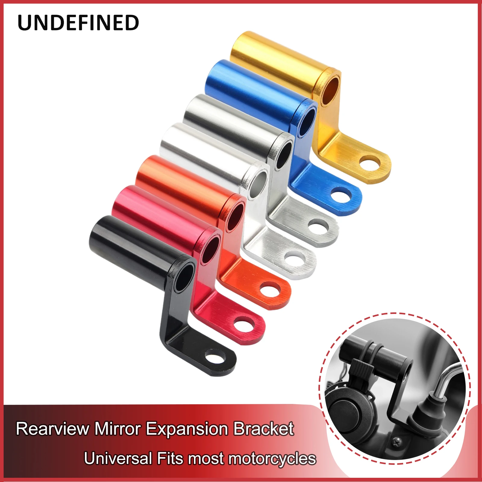 1PC Motorcycle Rearview Mirror Expander Bracket High Quality Universal Adapter Holder Mount Aluminum Alloy Motorbike Accessories