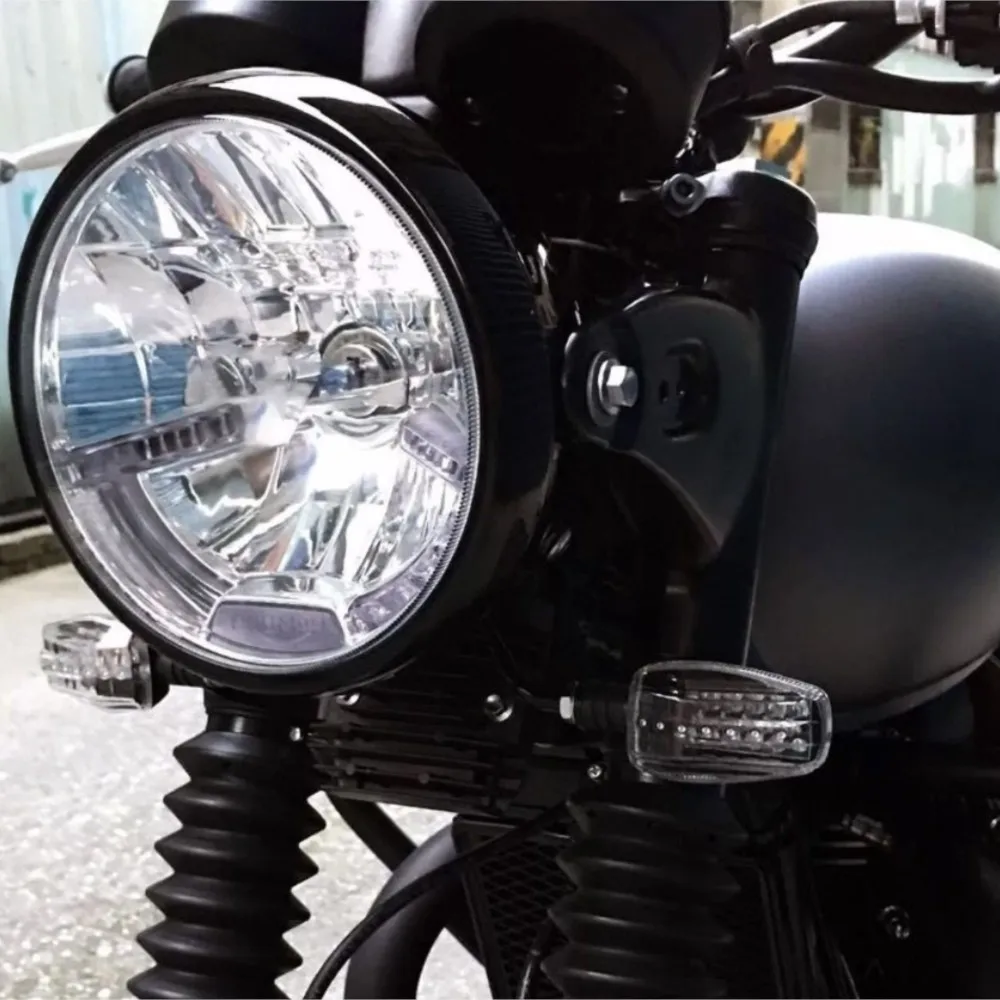 

For Bonneville Street Twin/Cup/T100/T120 SE Scrambler Front Indicator Turn Signal Bracket Auxiliary Lights Relocation Bracket