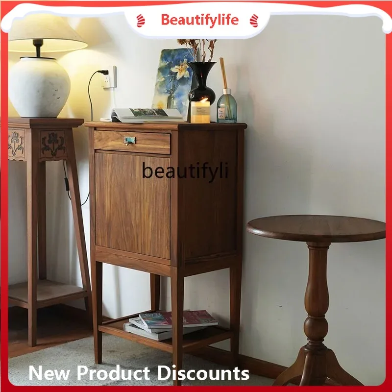 

K185 Myanmar Teak Wood Vintage Style Sideboard Storage Living Room Solid Wood Bookcase Storage Cabinet Corner Cabinet