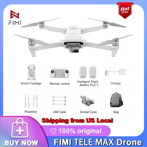（ship US）FIMI X8 Tele Max 4K Drone GPS 60fps 20KM 3-axis Gimbal