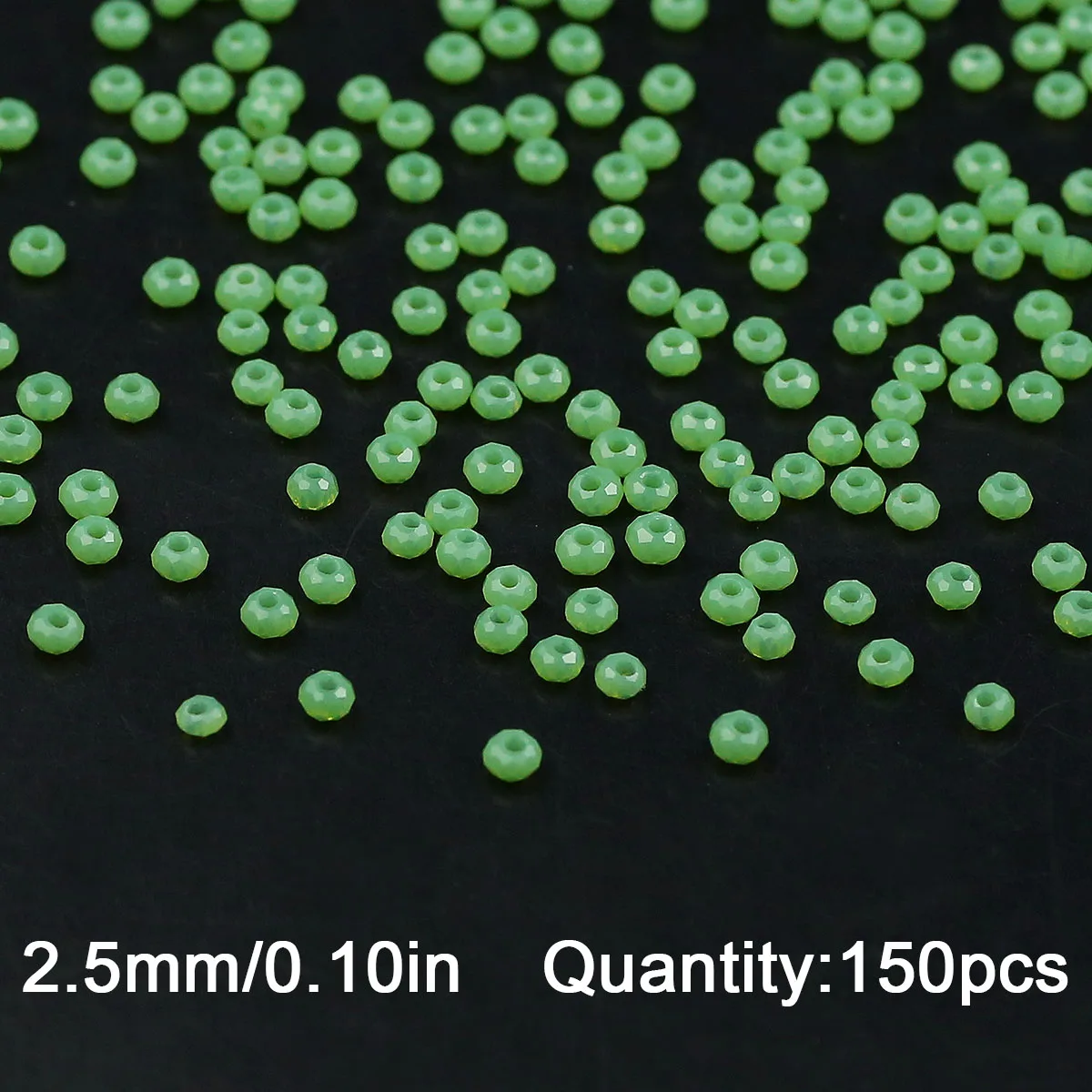 WLYeeS 2mm 750-150Pcs/Lot Grass Green Ceramic Crystal Beads Flat Round Loose Beads for Jewelry Making Bracelet Necklace DIY