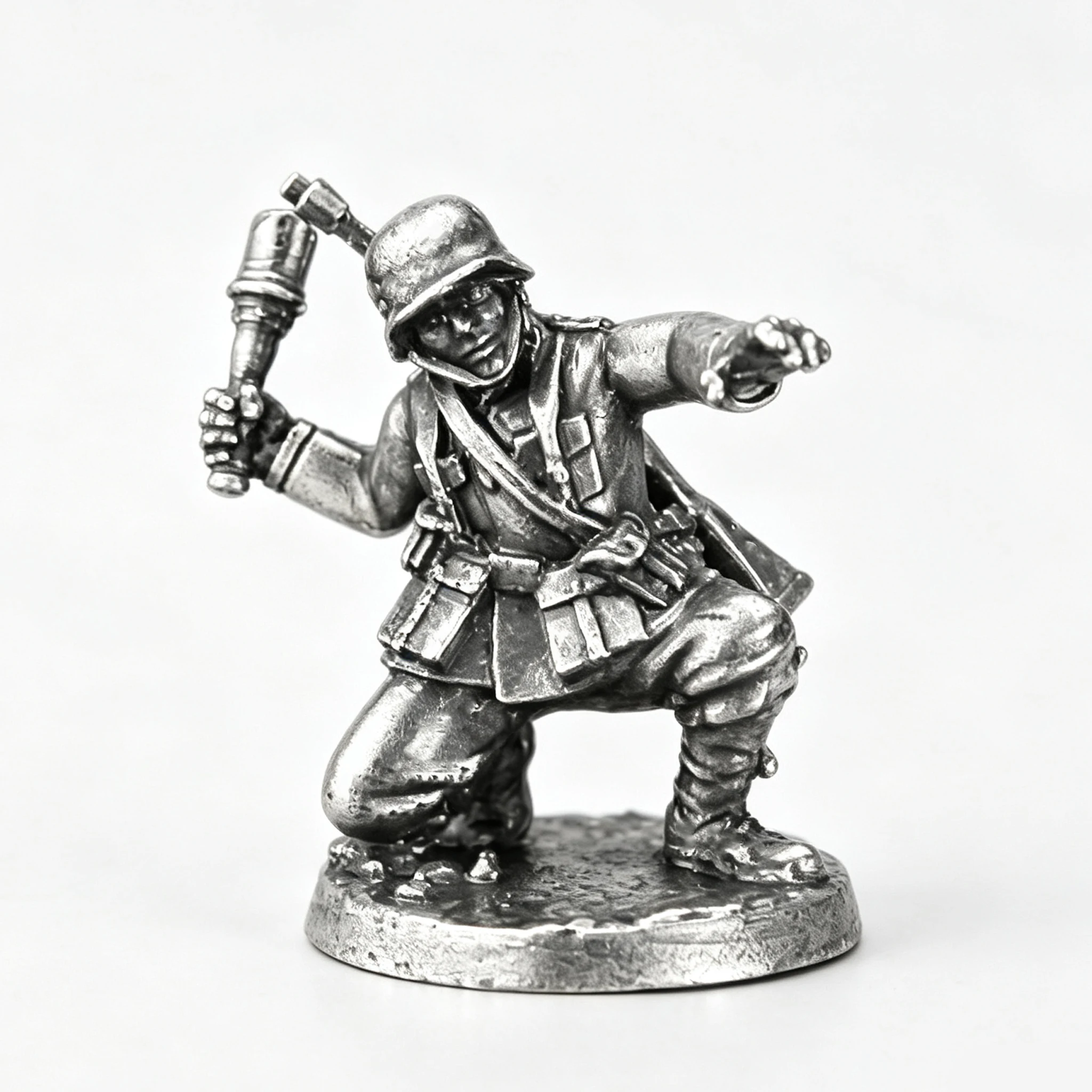World War II Miniature Metal Soldier Model German Army Soldier Creative Decoration Board Game Chess Ornament Men's Gift view 4