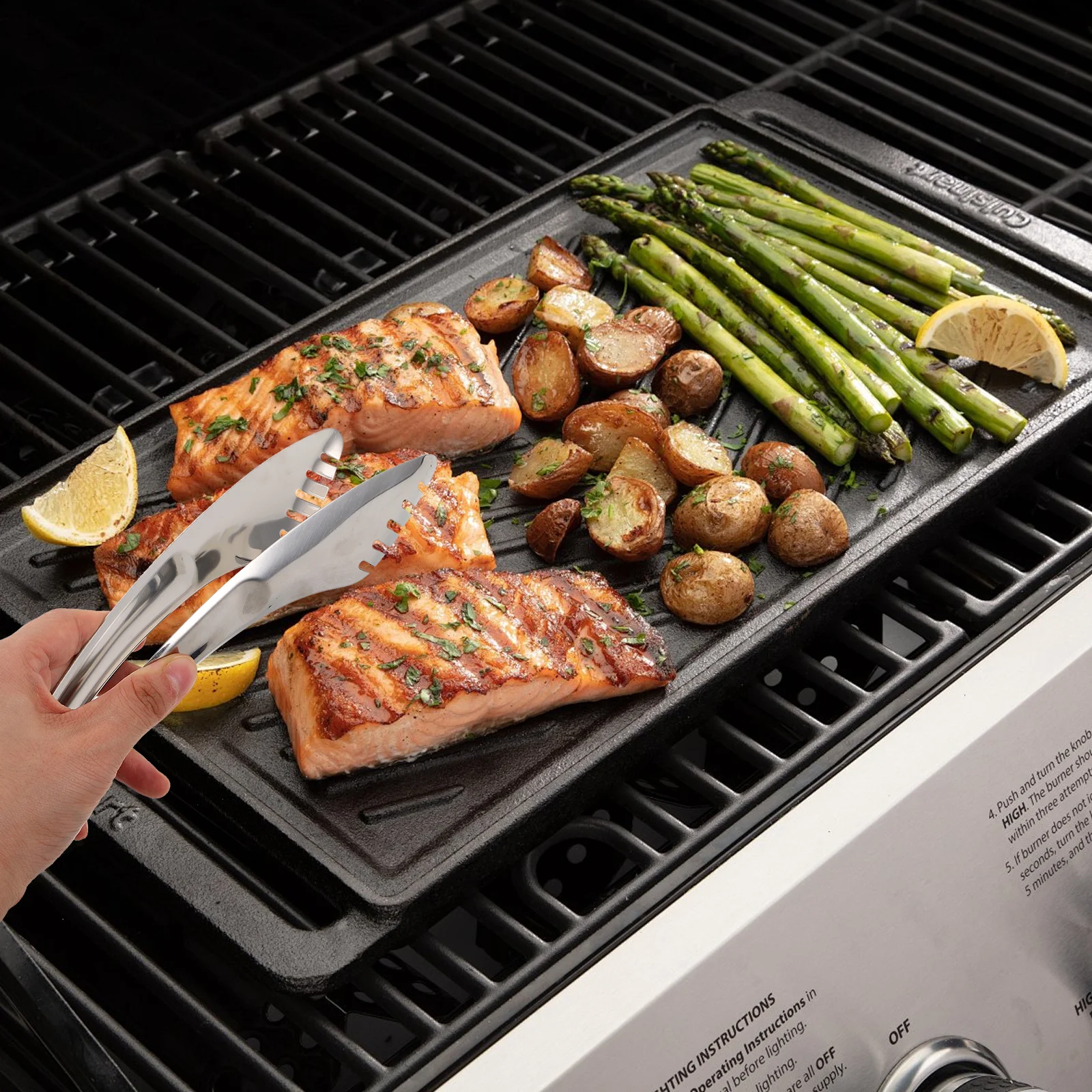 

Stainless Steel Food Clip Steak Tong Versatile Kitchen Tong for Serving Salad Pasta BBQ and Grilling Portable Buffet Clamp Easy