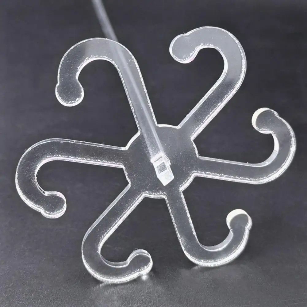 Acrylic Plant Support 5 Pcs Acrylic Plant Stem Holders with Thin Rods Sturdy Plant Support Hooks for Indoor Outdoor Garden