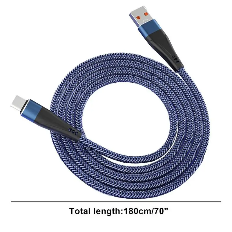 120W 10A Type C Charging Cable Nylon Braided Mobile Phone Data Cable Car Fast Charging Transfer Wire For Smartphone