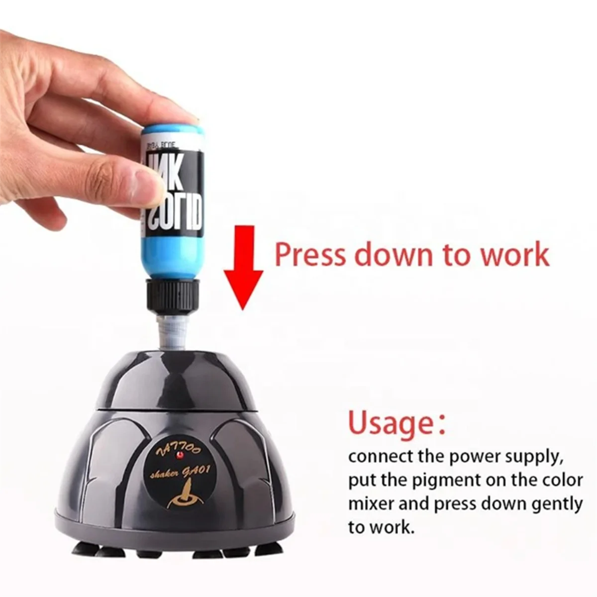 Мини-салонный миксер, пигментные чернила для татуировки, электрический шейкер, мешалка для лака для ногтей, жидкость для красок, лак для ногтей, вилка европейского стандарта-T33C