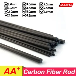 Karbon Fiber yuvarlak çubuk Dia 1MM 2MM 3MM 4MM 5MM 6MM 0.5M yüksek mukavemetli hafif DIY kompozit aksesuar RC uçak için