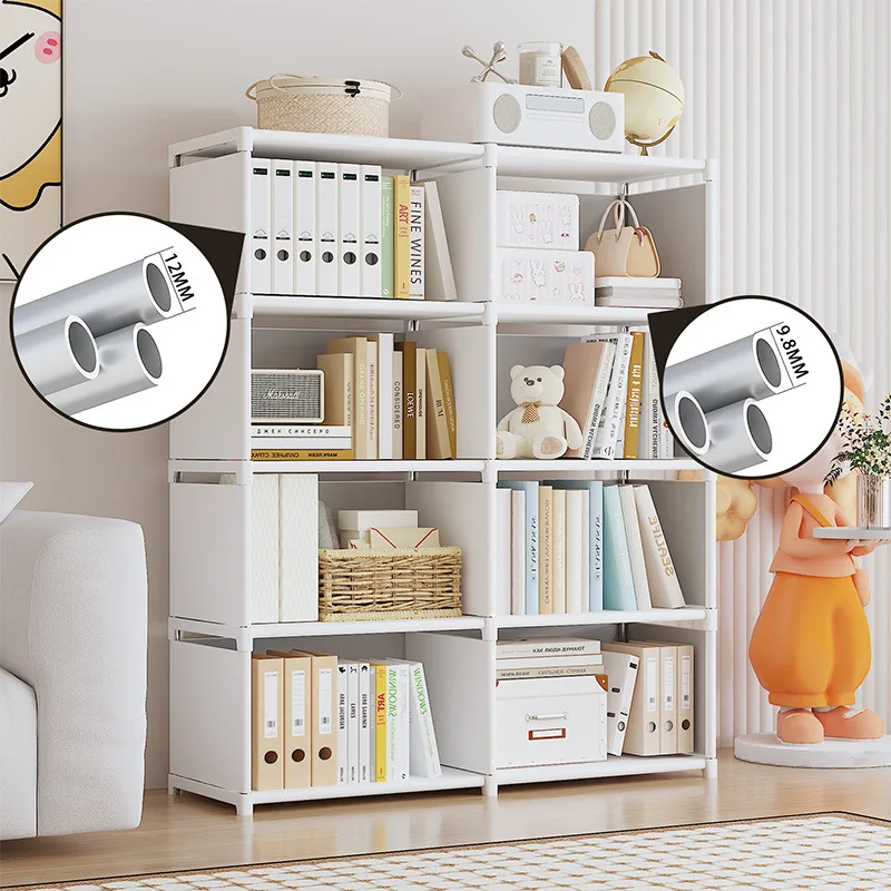 Estantería Multicapa de Fácil Montaje, Librería para Sala de Estar, Dormitorio, Estudio, Estante de Almacenamiento para Libros, Juguetes y Artículos Diversos