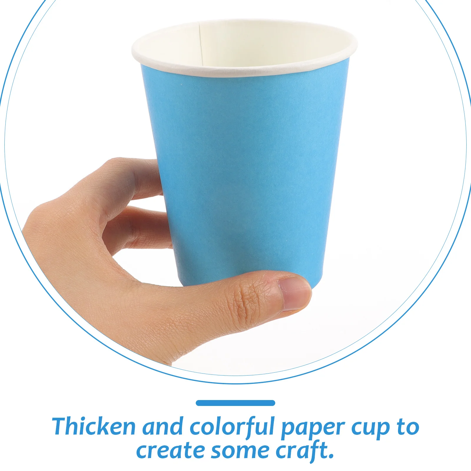 

100Pcs DIY Paper Cups for Children Creative Craft Making Colorful Disposable Cups Art Materials for Kindergarten Handicraft