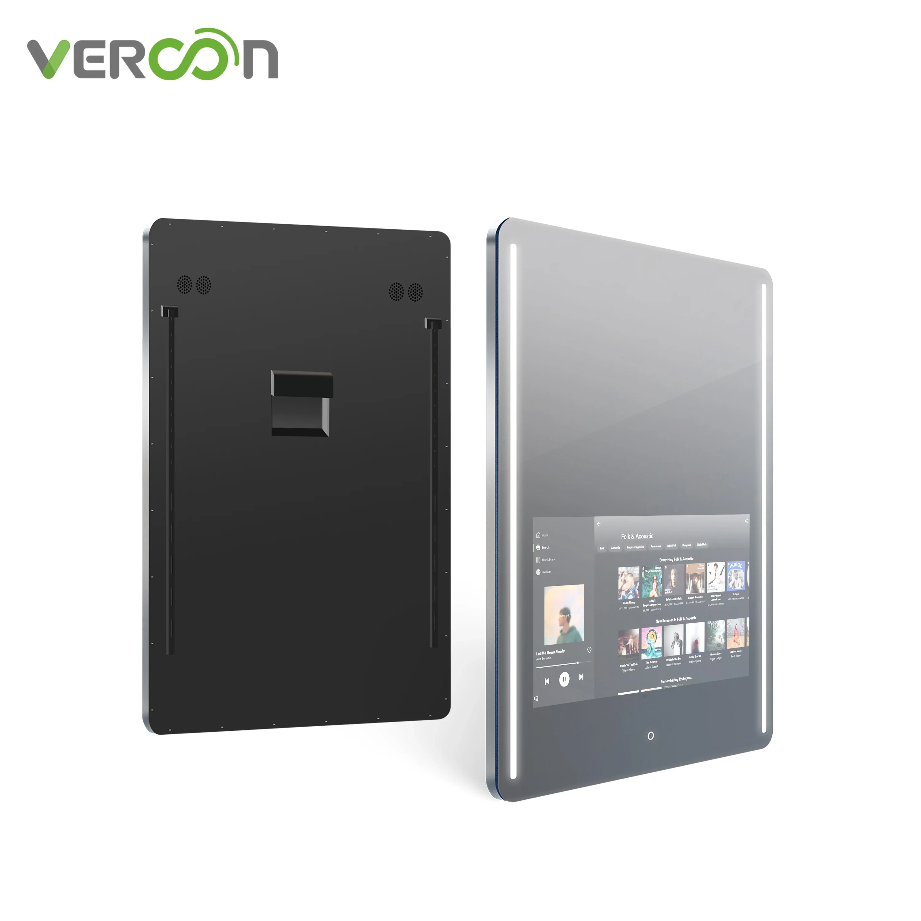 Best-selling 2024 Factory Vercon Magic LED mirror Smart Bathroom Mirror Tv Luxury  Waterproof Defogging Android 11 system