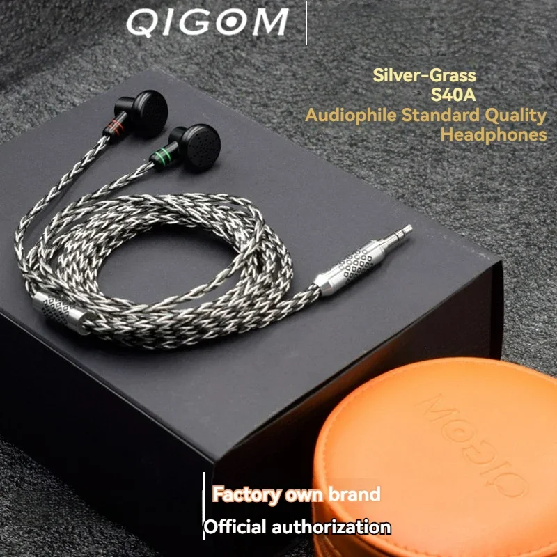 

QIGOM Graphene diaphragm S40A HIFI High Resolution Earphones Headphones For Audiophiles The sound is balanced and transparent