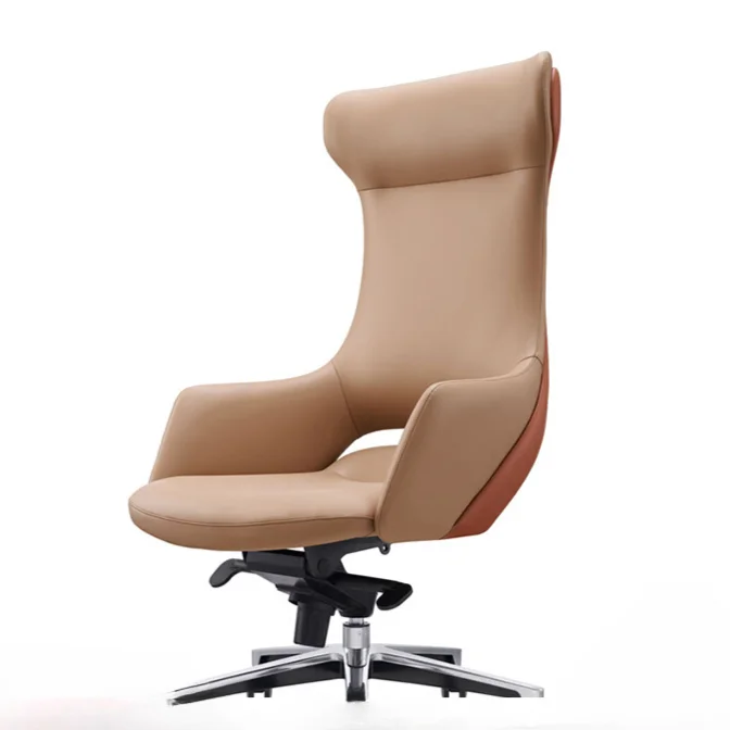 

Boss chair simple modern leather comfortable waist support sedentary and not tired class chair Luxury Office furniture