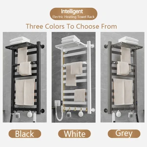 Smart Home Electric Heide Handtuchschiene Graues elektrisches Badezimmer Badezimmertrockner Hagelheizung Punch Free Kühler 220 V Elektrische Elektrik Toallero 12 Hauptverkäufe Elektrisch Toalheiro - №9