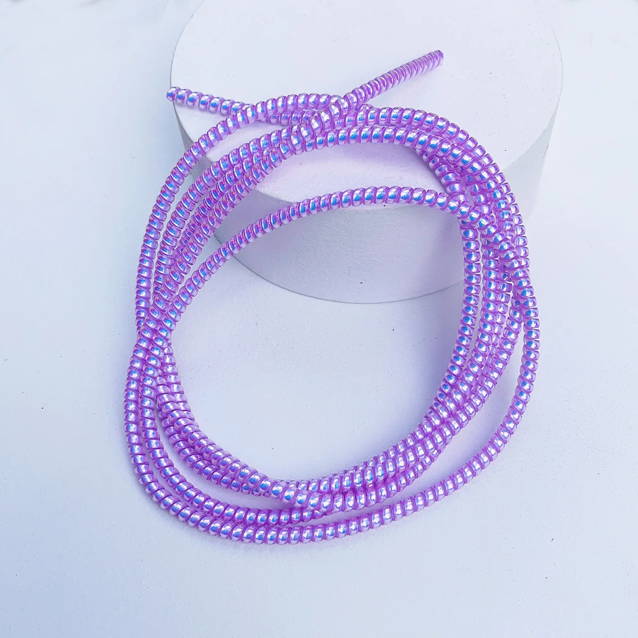 1.4m Laser Color 3.5mm Cellphone Charging Cable Cover Protector soft TPU Date Cable Winder Dustproof Line Cable Intertwine Rope