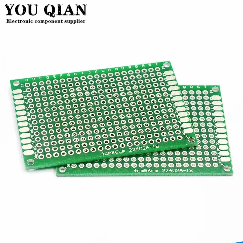 4X6ซม.Double Side Prototype PCB Universal Printed Circuit Board