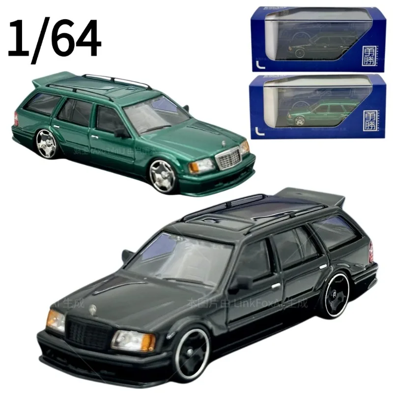 ys-diecast-1-64-scale-mercedes-estate-s124-evo2-car-model-alloy-mercedes-play-vehicles-collectible-model-cars-toys-for-boys-gift