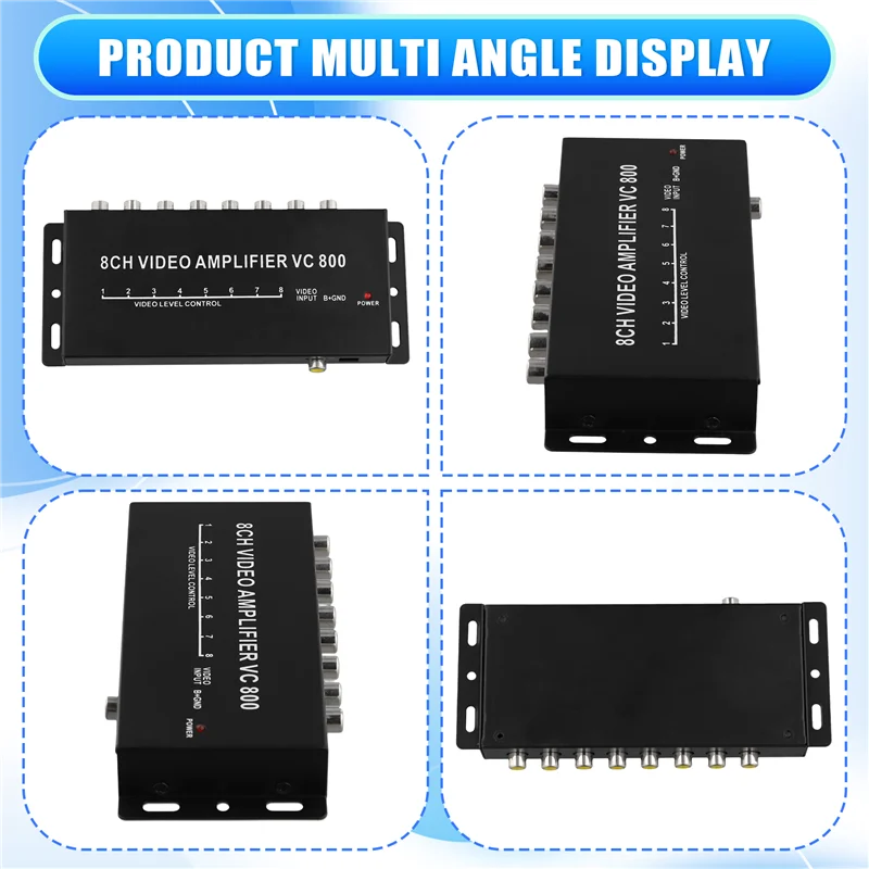 JABS-DC12V автомобильный от 1 до 8, разветвитель видеосигнала, усилитель для DVD/LCD/TV, видеоразветвитель MX1322