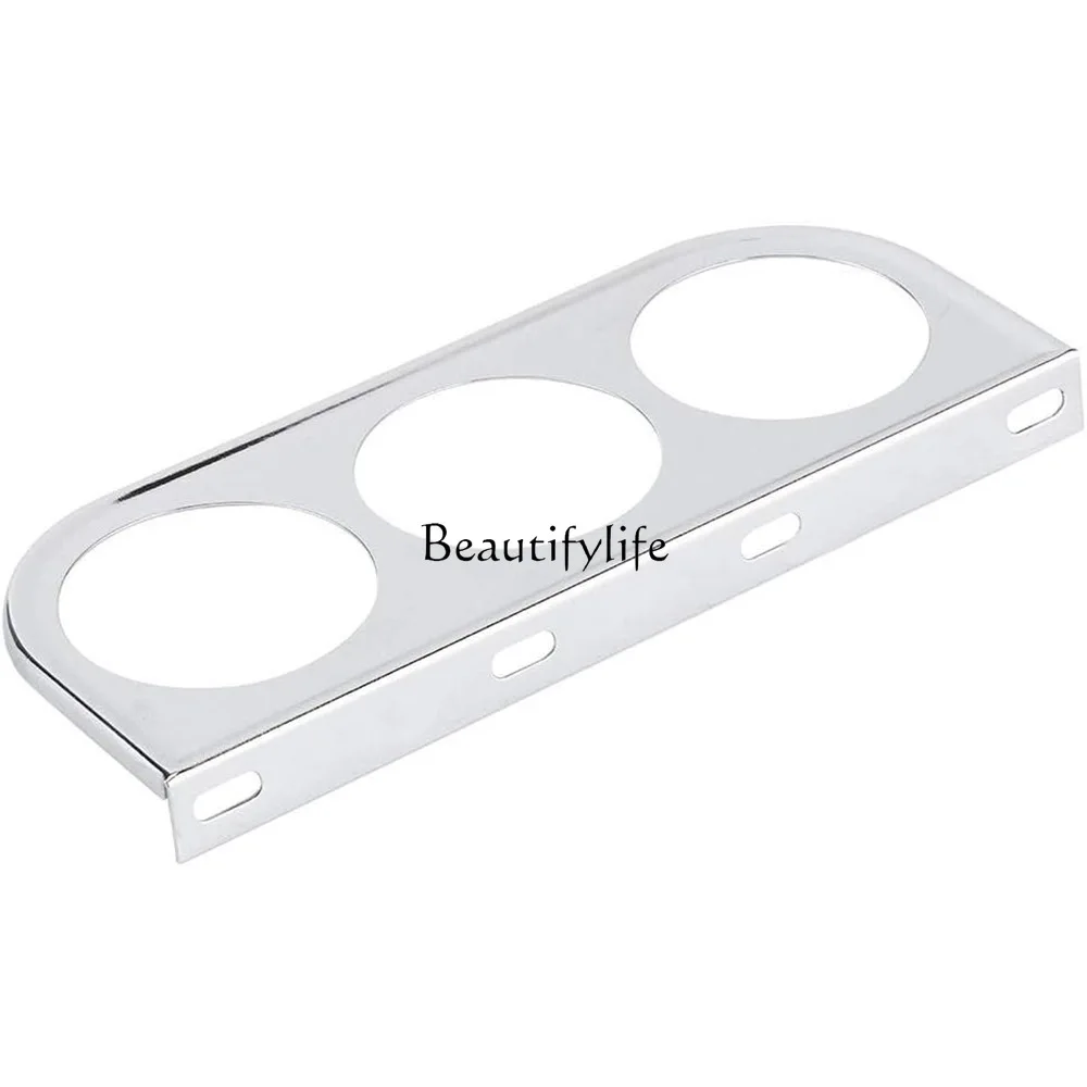 

Car modification triple meter combination instrument chrome-plated silver iron frame
